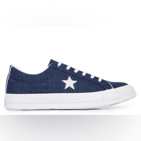 Converse Shoes - Women’s CONVERSE retro ONE STAR pro blue/orange sneakers- Size 7